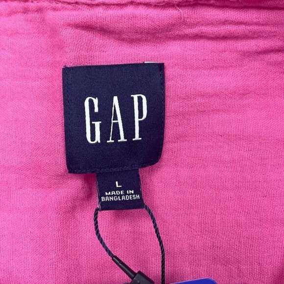 Gap Long Sleeve Pink Button-Up Shirt L 100% Cotton Lightweight d0829 - Picture 3 of 9
